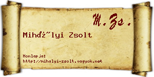 Mihályi Zsolt névjegykártya